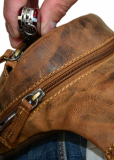 Vintage Biker-Legbag Leder